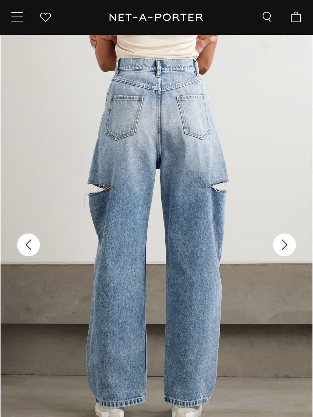 Maison Margiela cutout high rise wide leg jean - Picture 3 of 6